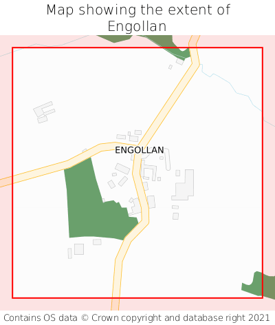 Map showing extent of Engollan as bounding box