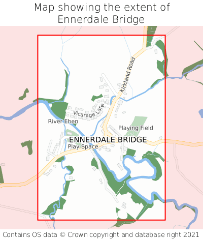 Map showing extent of Ennerdale Bridge as bounding box