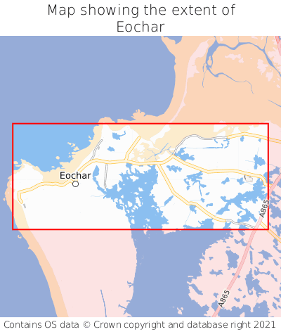Map showing extent of Eochar as bounding box