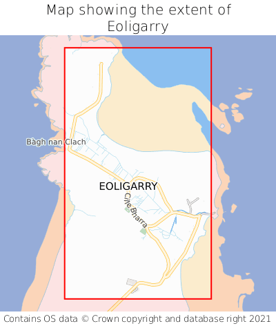 Map showing extent of Eoligarry as bounding box