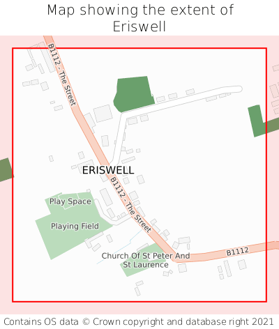 Map showing extent of Eriswell as bounding box