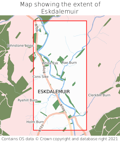Map showing extent of Eskdalemuir as bounding box