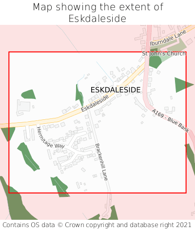 Map showing extent of Eskdaleside as bounding box