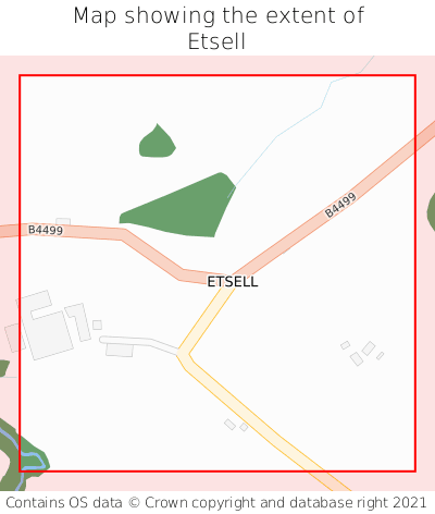 Map showing extent of Etsell as bounding box