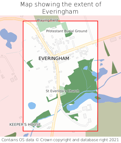 Map showing extent of Everingham as bounding box