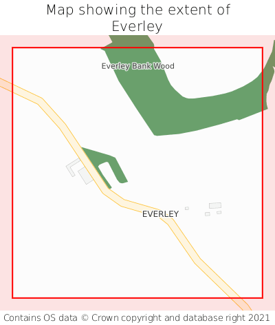 Map showing extent of Everley as bounding box