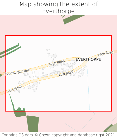 Map showing extent of Everthorpe as bounding box