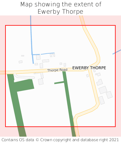 Map showing extent of Ewerby Thorpe as bounding box