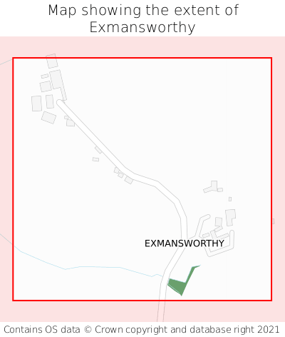 Map showing extent of Exmansworthy as bounding box
