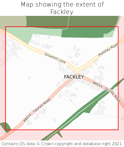 Map showing extent of Fackley as bounding box