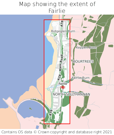 Map showing extent of Fairlie as bounding box
