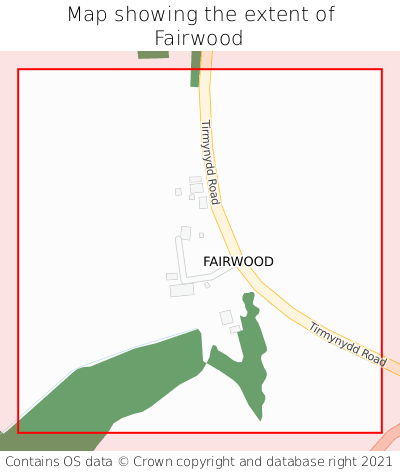 Map showing extent of Fairwood as bounding box