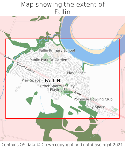Map showing extent of Fallin as bounding box