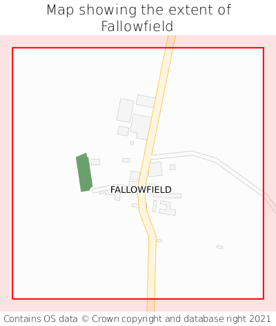 Map showing extent of Fallowfield as bounding box