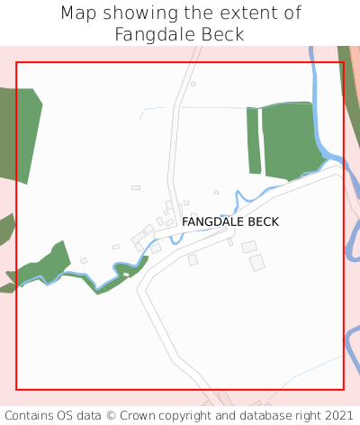 Map showing extent of Fangdale Beck as bounding box