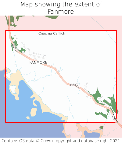 Map showing extent of Fanmore as bounding box