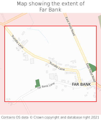 Map showing extent of Far Bank as bounding box