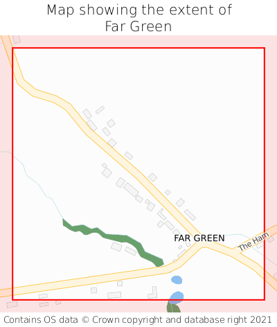 Map showing extent of Far Green as bounding box