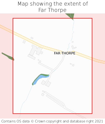 Map showing extent of Far Thorpe as bounding box