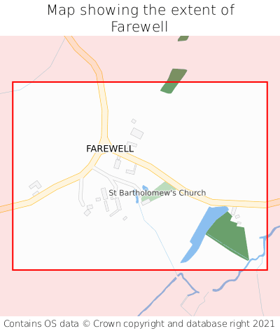 Map showing extent of Farewell as bounding box
