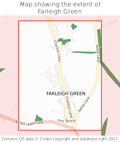 Map showing extent of Farleigh Green as bounding box