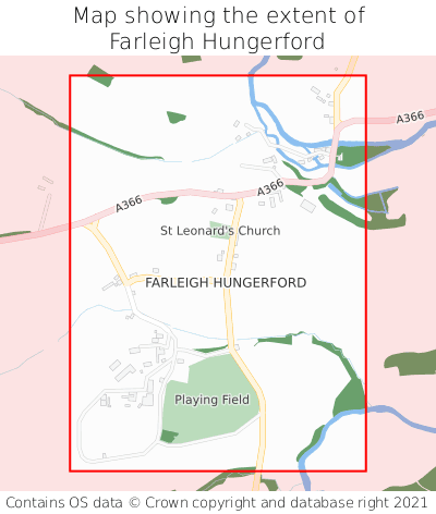 Map showing extent of Farleigh Hungerford as bounding box