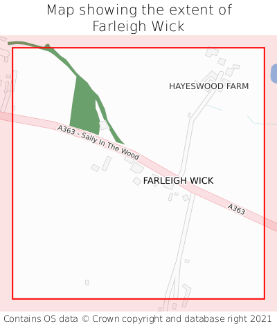 Map showing extent of Farleigh Wick as bounding box