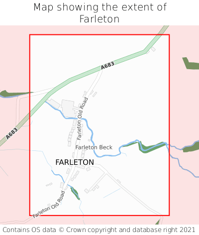 Map showing extent of Farleton as bounding box
