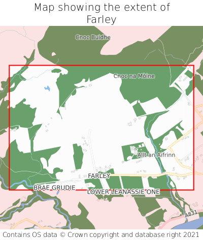 Map showing extent of Farley as bounding box