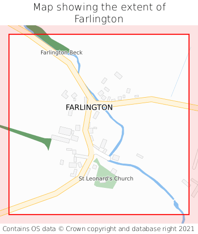 Map showing extent of Farlington as bounding box