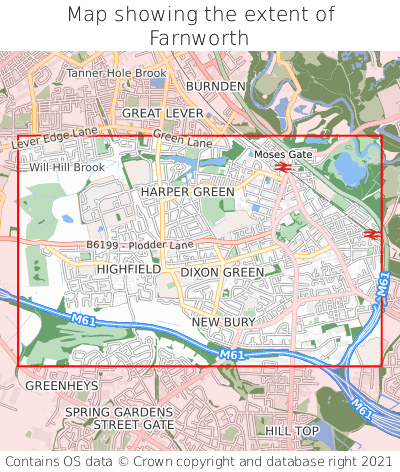 Map showing extent of Farnworth as bounding box