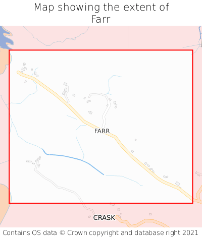 Map showing extent of Farr as bounding box