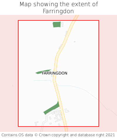 Map showing extent of Farringdon as bounding box