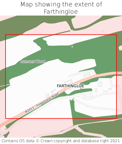 Map showing extent of Farthingloe as bounding box