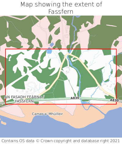 Map showing extent of Fassfern as bounding box