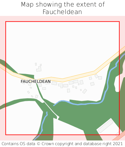 Map showing extent of Faucheldean as bounding box