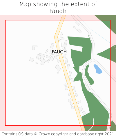 Map showing extent of Faugh as bounding box