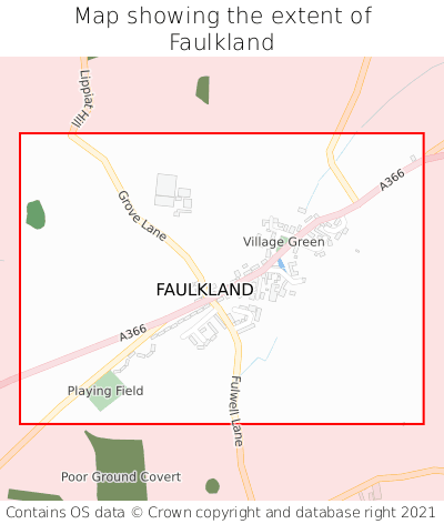 Map showing extent of Faulkland as bounding box
