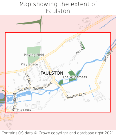 Map showing extent of Faulston as bounding box