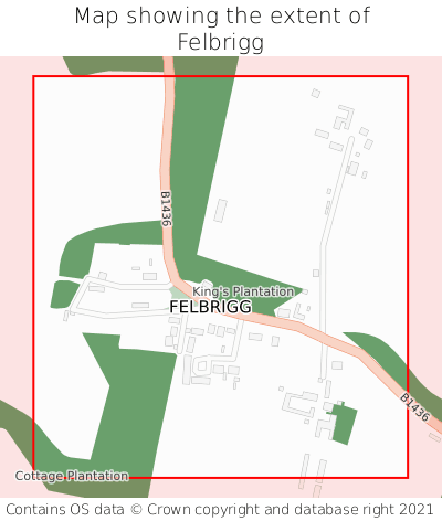 Map showing extent of Felbrigg as bounding box
