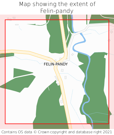 Map showing extent of Felin-pandy as bounding box
