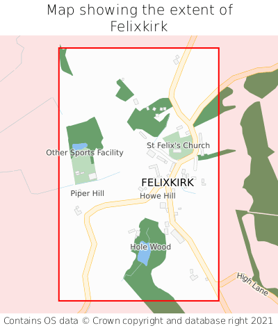 Map showing extent of Felixkirk as bounding box