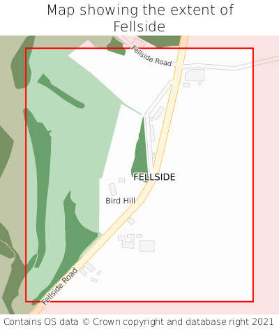 Map showing extent of Fellside as bounding box