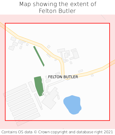 Map showing extent of Felton Butler as bounding box