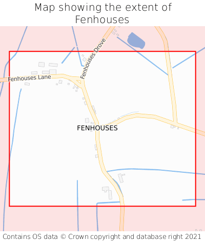 Map showing extent of Fenhouses as bounding box