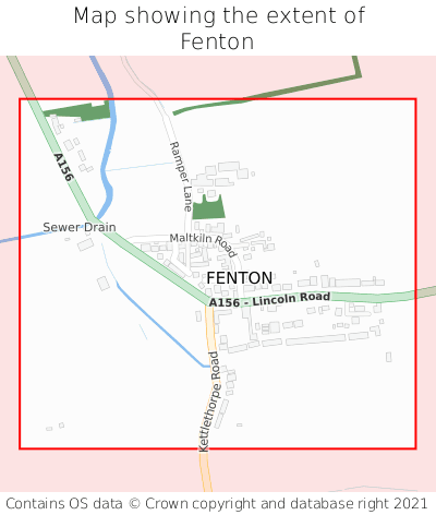 Map showing extent of Fenton as bounding box