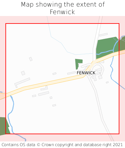 Map showing extent of Fenwick as bounding box