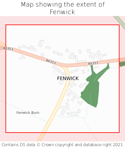 Map showing extent of Fenwick as bounding box