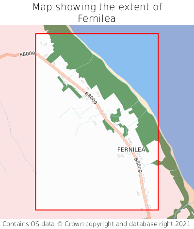 Map showing extent of Fernilea as bounding box