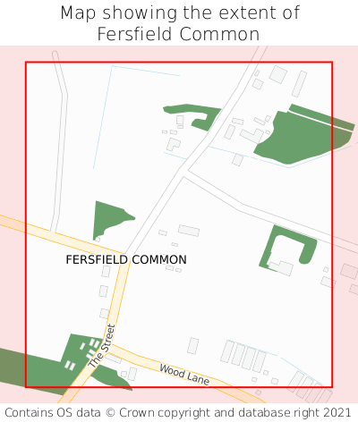 Map showing extent of Fersfield Common as bounding box
